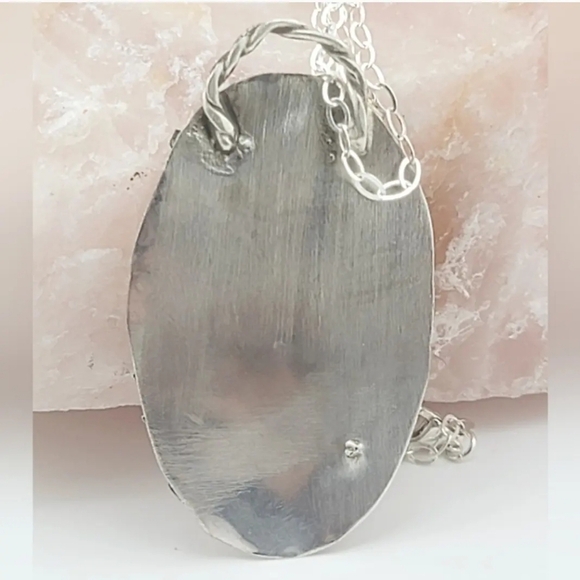 SEA HORSE TURQUOISE PENDANT HANDMADE IN STERLING SILVER METAL ABOUT 2" - Picture 5 of 5